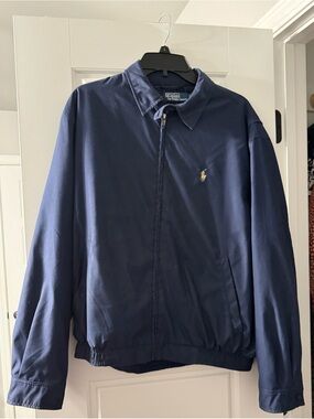 Polo by Ralph Lauren Navy Bomber Jacket with Gold Pony